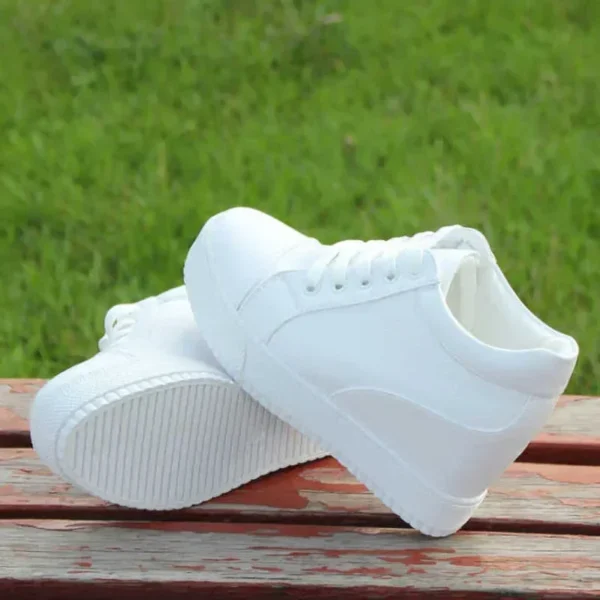 New White Hidden Wedge Heels Sneakers Casual Shoes Woman High Platform Shoes Women's High Heels Wedges Shoes for Womenbn 3