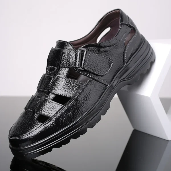 38-48 Men Soft Sandals Comfortable Men Summer Shoes Leather Sandals Big Size 48 Sandals Men Roman Breathable Men Casual Shoes 2