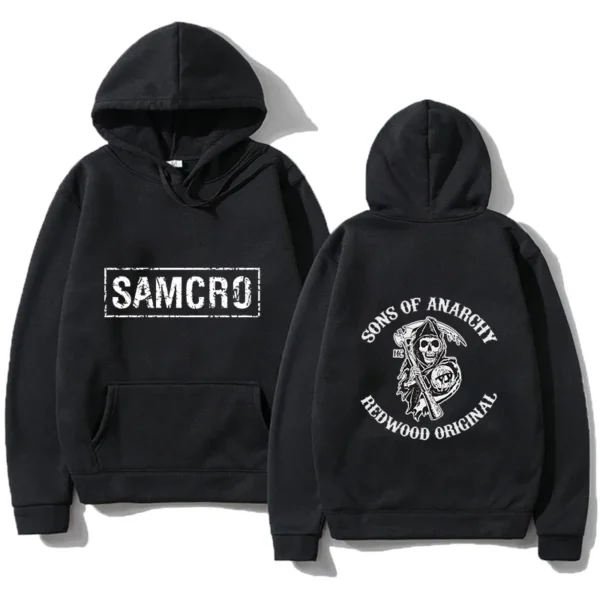 2024 New Spring Men's Hoodie Sons of Anarchy SAMCRO Double Sided Print Sweatshirt Men Womnen Fashion Brand Design Pullover 3