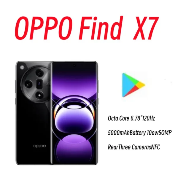 New OPPO Find X7 5G SmartPhone Dimensity 9300 Octa Core 6.78" 120Hz 5000mAh Battery 100W 50MP Rear Three Cameras NFC 4