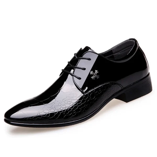 Newest italian oxford shoes for men luxury patent leather wedding shoes pointed toe dress shoes classic derbies plus size 38-48 2