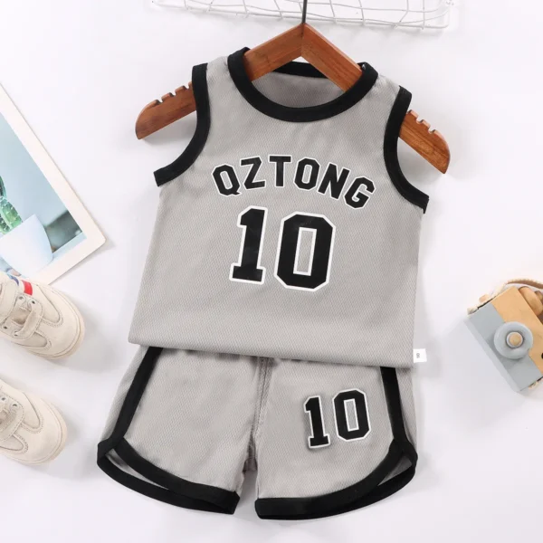 Summer Children's Clothing Sets Cotton Casual Baby Boys Girls Sleeveless T-shirts+shorts 2-piece Suit For 1 2 3 4 5 6 Years Old 2