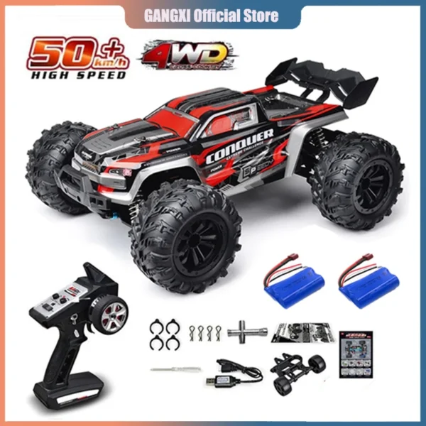 RC Cars 2.4G 390 Moter High Speed Racing with LED 4WD Drift Remote Control Off-Road 4x4 Truck Toys for Adults and Kids 2024 New 5