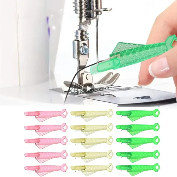 5/10/30PCS Mini Needle Threader DIY Tool Home Hand Sewing Machine Device Thread Needle Cross Plastic Stitch Sewing Accessories 1