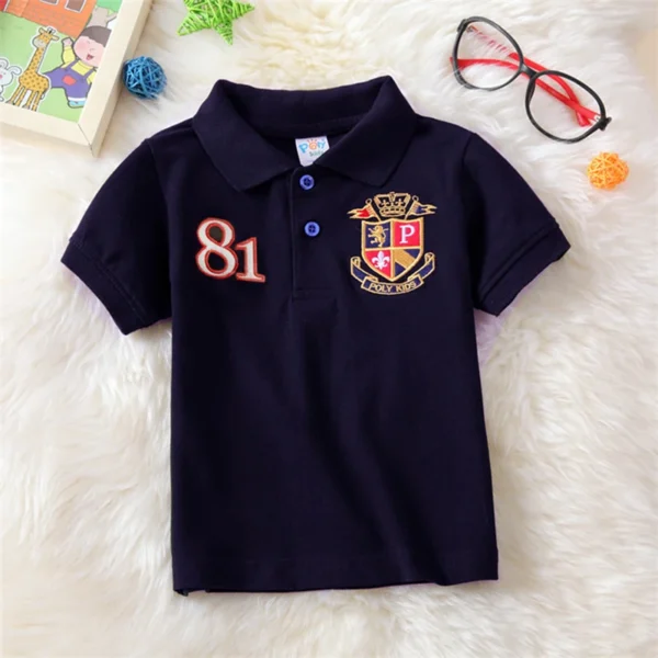 Fashion Boys Polo Shirts Best Quality Baby Boy Sports Shirt Kids Short Sleeve Tops Summer Children Clothes 2 4 6 8 10 12 Years 4