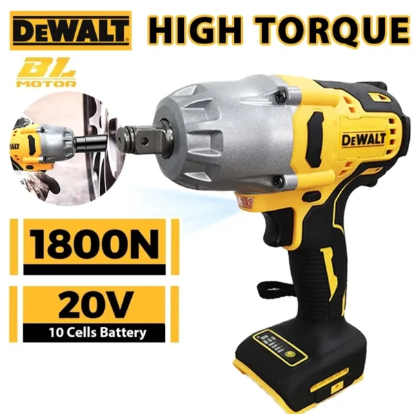 DEWALT 1/2in High Torque Electric Wrench Brushless Cordless Impact Wrench Decoration Team Power Tools For Dewalt 20V Battery 1