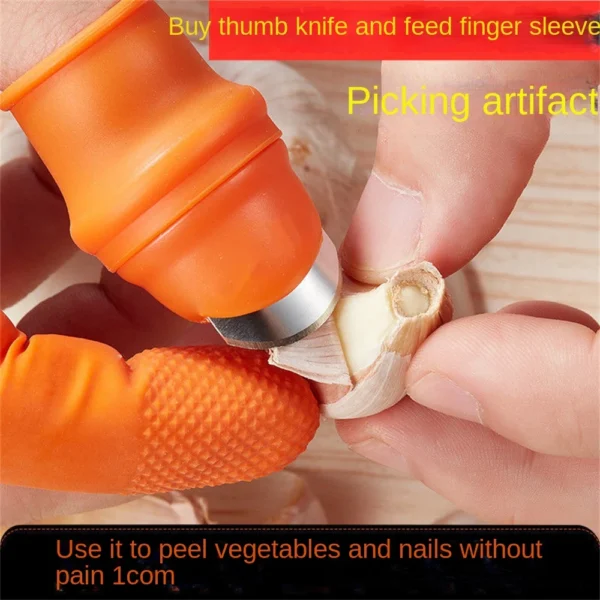 Thumb Cutter Gardening Tools Pruning Shears Garden Picking Plant Vegetables Separator Finger Tool Multifunction Kitchen Cutter 2