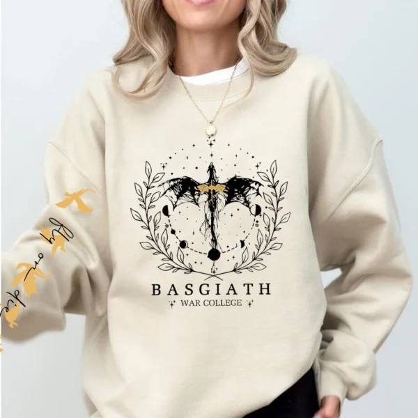 Fourth Wing Sweatshirt Women Pullover Basgiath War College Crewneck Sweatshirts Dragon Rider Streetwear Hoodie Fantasy Reader 4