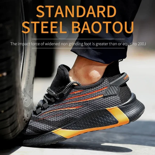 35-50 Safety Shoes Men Women Steel Toe Work Boots Indestructible Lightweight Breathable Anti-smash Sneakers Construction Shoes 4