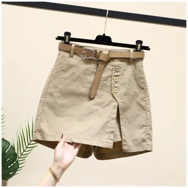 Pure cotton casual shorts for women in summer wear Korean version versatile A-line pants summer pants women's shorts 4