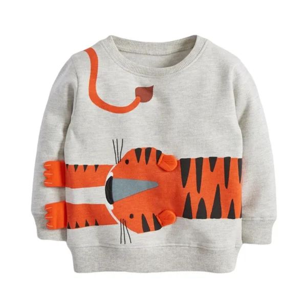 Little maven Baby Boys Clothes Autumn Cotton Tiger Pattern Sweatshirt New Fashion and Comfort Sport wear for Kids 2 to 7 years 5