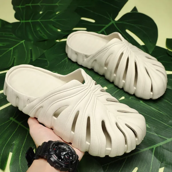 Monstera Slides for Men Summer Women Outdoor Slippers Eva Soft Forest Camping Trend Unisex Slides Beach Shoes Home Slippers 2