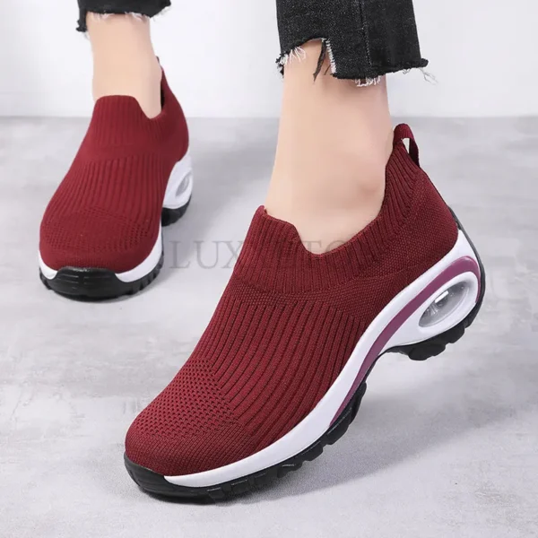 Wedge Platform Sneakers Women New Fashion Casual Sport Shoes Ladies Air Cushion Running Mesh Breathable Women Vulcanized Shoes 4