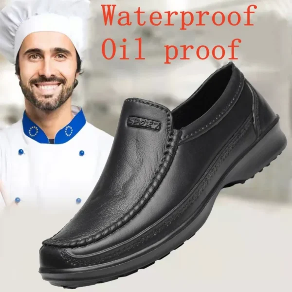 2023 Men's chef's work shoes Fisherman's shoes Waterproof and oil proof outdoor water shoes Outdoor light hiking rain boot men 1