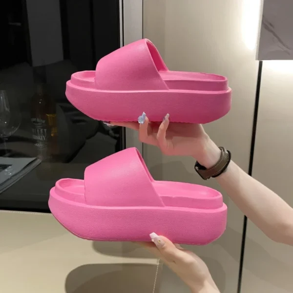 6cm New Thick Sole EVA Slippers for Women Fashion Home Platform Slippers for Summer Outwear Non Slip Elevated Slippers for Women 1