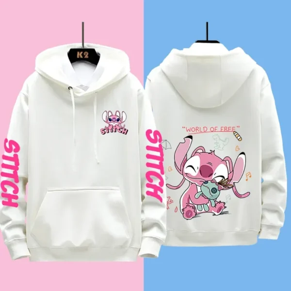 Disney Stitch Different Couple Outfits for Men and Women Casual Sweatshirts Hooded Jackets and Clothes 2