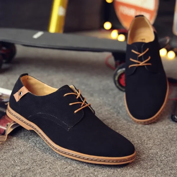 2024 Autumn Suede Men's Shoes Classic Mens Sneakers Comfortable Dress Shoes Man Flat Shoes Fashion Shallow Mouth Tenis Masculino 5