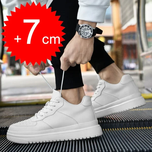 Men's Sneakers Elevator Shoes Invisible Inner Height Increasing 7CM Summer Tennis Men Sports Shoes Heighten Increased Shoes 2