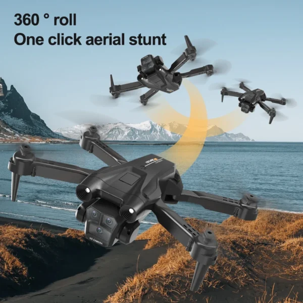 KBDFA New M4 RC Drone 4K Professinal With Wide Angle Triple HD Camera Foldable RC Helicopter WIFI FPV Height Hold Apron Sell 5