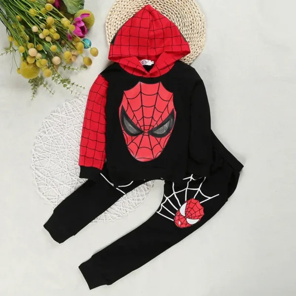 Baby Boys Spiderman Clothing Sets Toddler Cartoon Hoodies Sweatshirt+Pants 2Pcs Tracksuits Children Festival Cosplay Costume 4