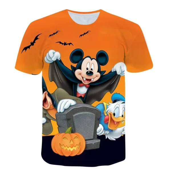 Disney Kids T-Shirt Mickey Mouse Cartoon Girls TShirt Short Sleeve Children Streetwear O-Neck Pullover Child Boys Loose Tee Tops 2