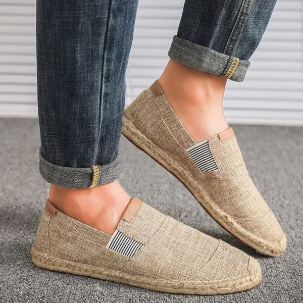 Mens Shoes Casual Male Breathable Canvas Shoes Men Chinese Fashion 2021 Soft Slip On Espadrilles For Men Loafers Driving Shoes 3