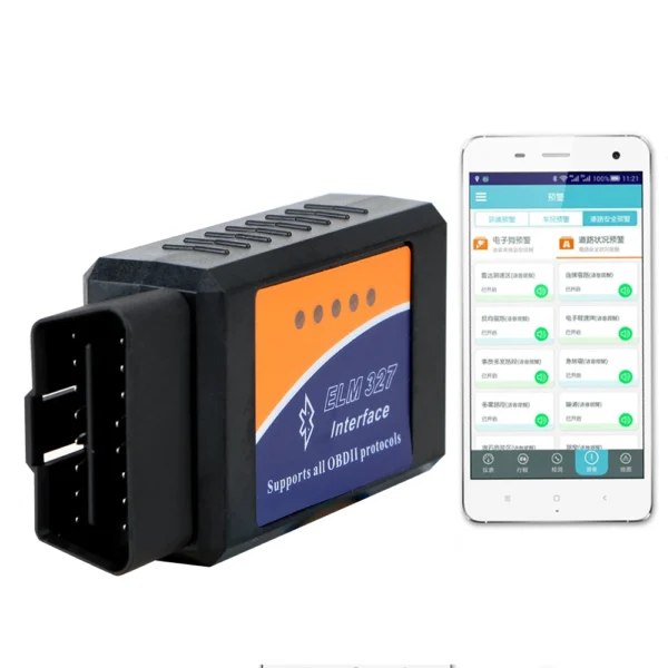 Car Accessories Diagnostic Tool Scanner ELM327 V2.1 OBD2 OBD 2 Code Reader For Android App Control Bluetooth 5