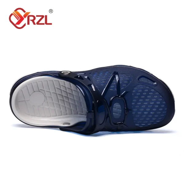 YRZL Men Shoes Beach Slippers Outdoor Hollow Out Casual Beach Sandals Comfortable Clogs Non-slide Male Water Shoes Mens Slippers 5