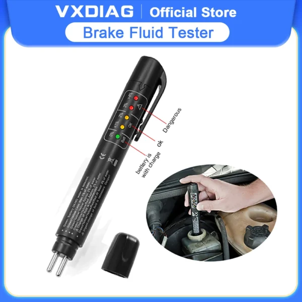 Universal Brake Fluid Tester Accurate Oil Quality Diagnostic Tools LED Indicator Liquid Testing Pen Automotive Brake Oil tester 1