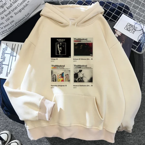 the Weeknd hoodies women vintage Fleece Hood sweatshirts women japanese Pullover 3