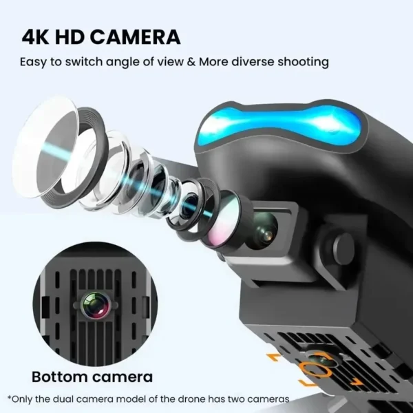 Professional E99 Drone 4k HD Dual Camera Aerial Photography WiFi FPV360° Air Flight Folding Quadcopter CHILDREN'S Toys Gifts 3