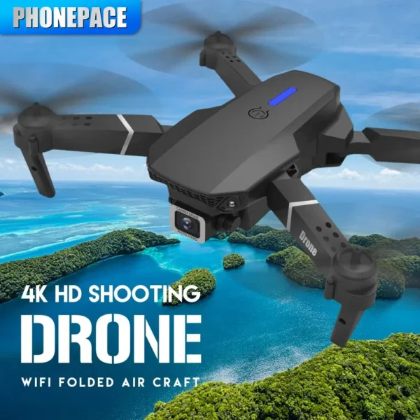 Phonepace E88 Pro WIFI FPV Drone Wide Angle HD 4K 1080P Camera Height Hold RC Foldable Quadcopter Dron Helicopter Toys Gift 6