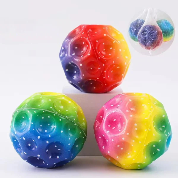 1PC Extreme High Bouncing Ball Space Ball Children Toys Porous Ball Interactive Stress Relief Toy 1