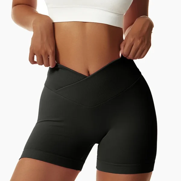 Women Yoga Sports Shorts Gym Seamless Fitness Sexy Shorts Workout Push Up Slim Tights Shorts 5