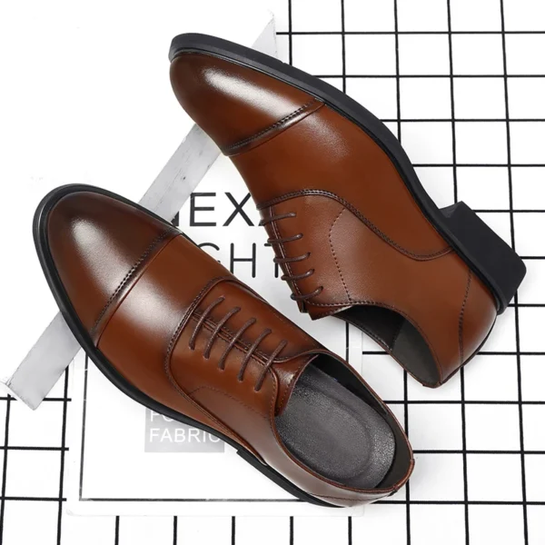 Height Increasing Shoes Men Taller Elevator 6CM Invisible Insole for Daily Men's Heighten Increased Wedding Oxfords Office Male 5