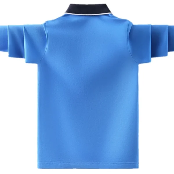 Kids Boys Polo Shirt Fashion Brand Design Children Casual Long Sleeve Tops For Teen Boy 4 6 8 10 12 14 Years Clothing 6