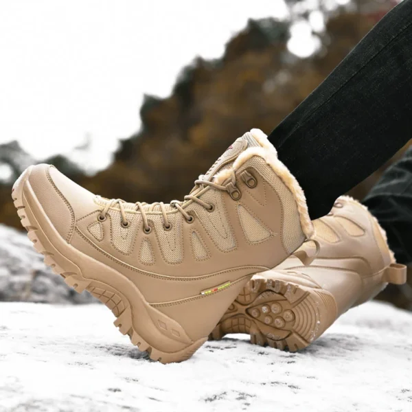 Moipheng Winter Boots Women Super Warm Plus Size 36-46 Mid-Calf Motorcycle Boots Warm Plush Platform Shoes Zapatos Para Mujer 6