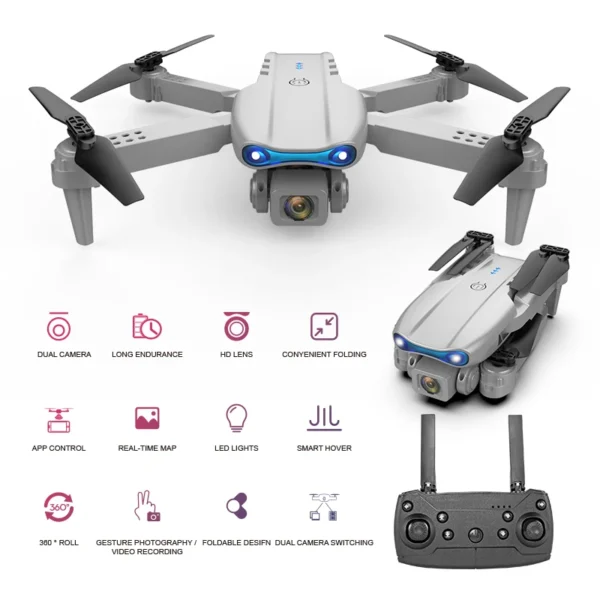 E99 Folding Aviation Drone 4k Professional Four Axis Aircraft Hd Camera Photography UAV Altitude Fixation Separate battery 6