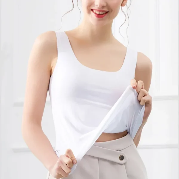 Tank Tops Summer Seamless Ice Silk Vest Women Wear Undershirt Underwear Female Students Korean-Style Slim Strap 2