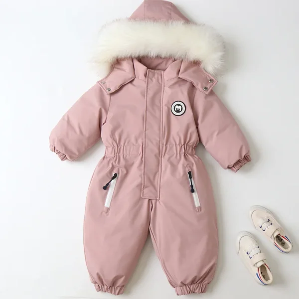 -30 Winter Baby Clothes Thicken Warm Romper plus fleece Jumpsuit Snowsuits Girl Boy Hooded Jackets Ski Suits Kids Coat Outerwear 6