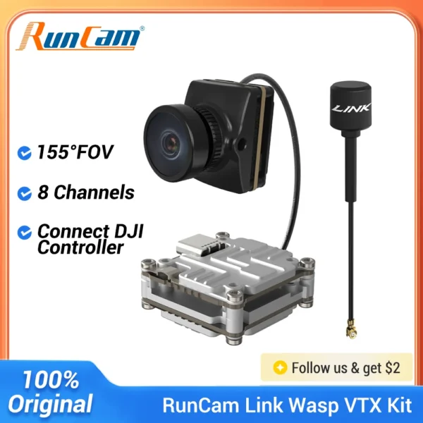 RunCam Link WASP/ Wasp Nano HD Kit VTX 120FPS 4:3 Digital Compatible with DJI FPV System Remote Controller for DJI Goggles 1