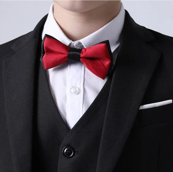 Spring Big Boys Top Quality Plaid Wedding Suit Teenager Kid Formal Tuxedo Bowtie Dress Children Blazer Party Performance Costume 6