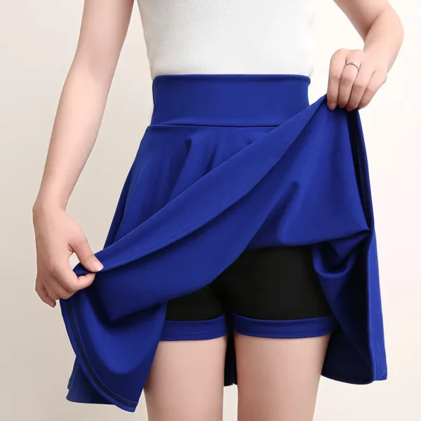 2023 Flared Skirts Women's Basic Shorts Skirt Fashion Versatile Black Casual Mini Skater Medium Pleated Fluffy Skirt Plus Size 4