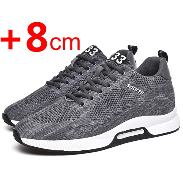 Men Sneakers Elevator Shoes Hidden Heels Breathable Heightening Shoes For Men Increase Insole 6CM Sports Casual Height Shoes 1