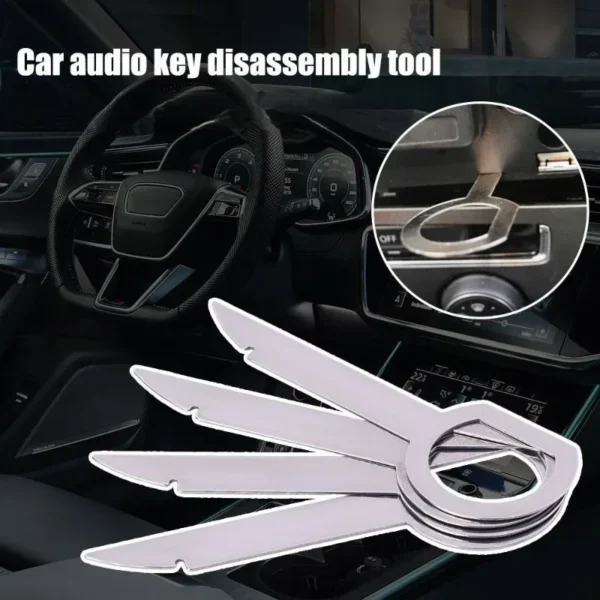 Car Radio Stereo Removal Extractor Key Release Pin Head Unit Audio Install Tool for VW Audi Ford Mercedes Benz Skoda Parts 4pcs 4