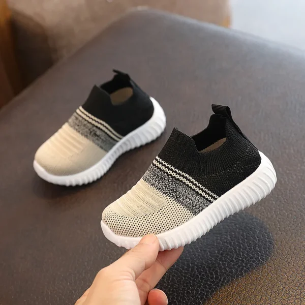 Baby Sneakers 2023 Fashion Children Flat Shoes Infant Kids Baby Girls Boys Solid Stretch Mesh Sport Running Sneakers Shoes 3