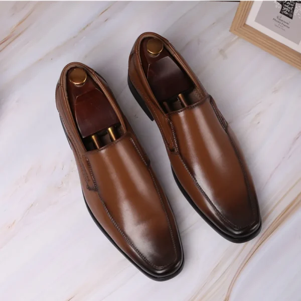 Classic Business Men's Dress Shoes Fashion Elegant Formal Wedding Shoes Men Slip On Office Oxford Shoes For Men 559 5