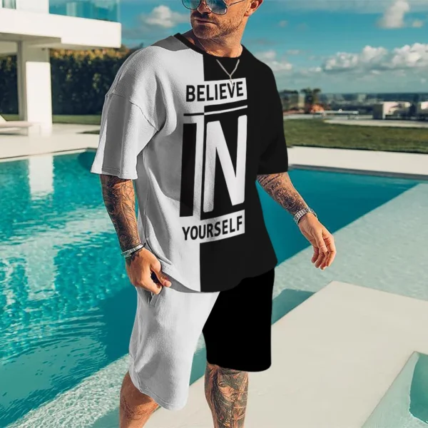 Men Tracksuit T-shirt Shorts 2 Pieces Set Poker J 3D Printed Casual Suit Short Sleeve Streetwear Oversized Men's Clothing 3