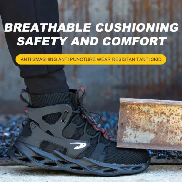 Man Safety Shoes Puncture-Proof Work Sneakers Lightweight Work Shoes Men Steel Toe Shoes Safety Boots Indestructible Shoes 5