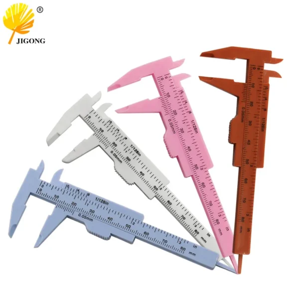 New Mini Plastic Vernier Caliper, 0-80mm Measuring Jewelry Measuring Tool, Students Caliper, Small Gifts 1